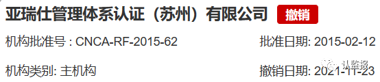 54家iso認(rèn)證機(jī)構(gòu)被撤銷《認(rèn)證機(jī)構(gòu)批準(zhǔn)書》