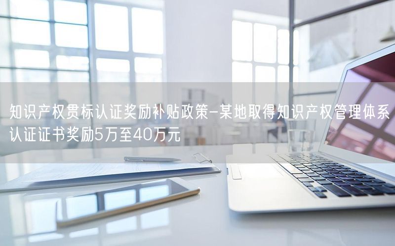 知識(shí)產(chǎn)權(quán)貫標(biāo)認(rèn)證獎(jiǎng)勵(lì)補(bǔ)貼政策-某地取得知識(shí)產(chǎn)權(quán)管理體系認(rèn)證證書獎(jiǎng)勵(lì)5萬至40萬元(55)