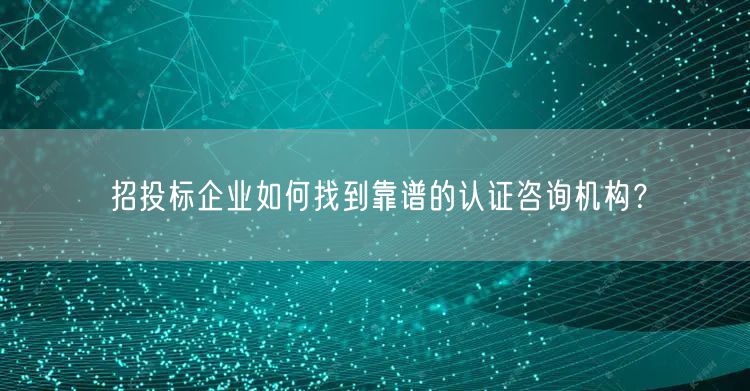 招投標(biāo)企業(yè)如何找到靠譜的認(rèn)證咨詢機(jī)構(gòu)？(0)